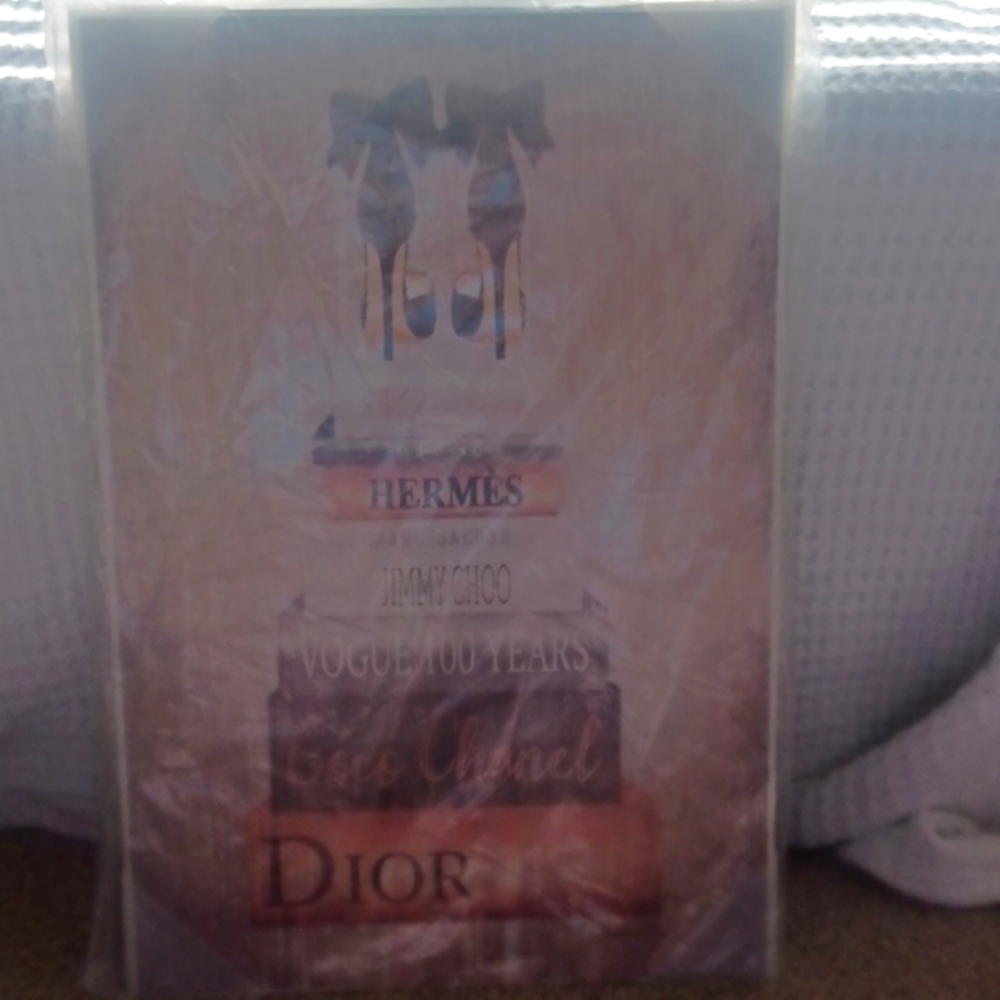 Designer Wood Home Art 12 1/2 wide 18 1/2 length-"hermes-Jimmy Choo" DIOR